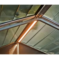 Rubicon Casetta Da Giardino in Policarbonato Ultra Resistente 229X185X217 cm Grigio Scuro-Canopia Online