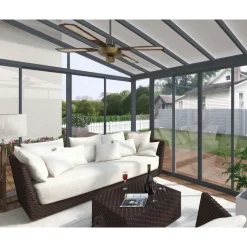 San Remo Pergola Chiusa in Alluminio 3X5.6 m Grigio-Canopia Outlet