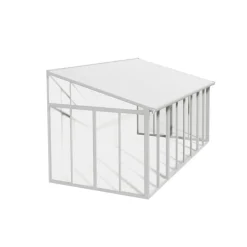 San Remo Pergola Chiusa in Alluminio 3X5.6 m Bianco-Canopia Discount