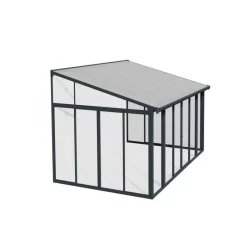 San Remo Pergola Chiusa in Alluminio 3X4.4 m Grigio-Canopia