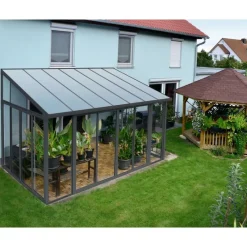 San Remo Pergola Chiusa in Alluminio 3X4.4 m Grigio-Canopia