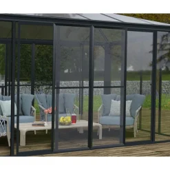 Set Di Porte a Rete Per Garda/Sanremo/Ledro Veranda Grigio-Canopia