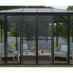 Set Di Porte a Rete Per Garda/Sanremo/Ledro Veranda Grigio-Canopia