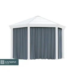 Set Di Tende Esagonali Per Gazebo Monaco / Roma 2.3X2.2 m-Canopia Outlet