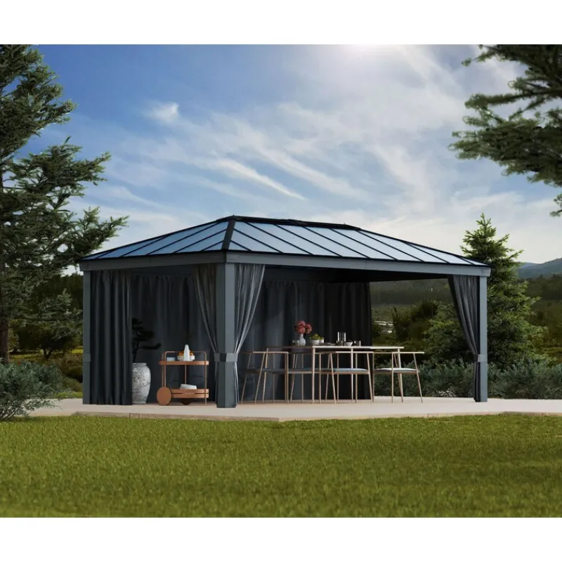 Set Di Tende Per Gazebo Dallas 3.6X6 m-Canopia Hot