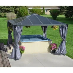 Set Di Tende Per Gazebo Martinique 4X2.2 m-Canopia Clearance