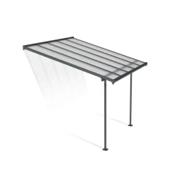 Sierra Pergola Addossata in Alluminio 3X3 m Grigio-Canopia Best