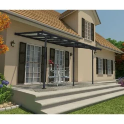 Sierra Pergola Addossata in Alluminio 3X4.3 m Grigio-Canopia Best