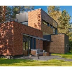 Sierra Pergola Addossata in Alluminio 3X4.3 m Grigio-Canopia Best