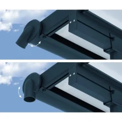 Sierra Pergola Addossata in Alluminio 2.3X2.3 m Grigio-Canopia Online