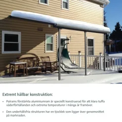 Sierra Pergola Addossata in Alluminio 2.3X2.3 m Grigio-Canopia Online