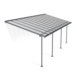 Sierra Pergola Addossata in Alluminio 3X7.4 m Grigio-Canopia Sale