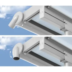 Sierra Pergola Addossata in Alluminio 2.3X6.7 m Bianco-Canopia Best