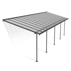 Sierra Pergola Addossata in Alluminio 3X9.7 m Grigio-Canopia Clearance