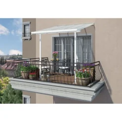 Sierra Pergola Addossata in Alluminio 2.3X2.3 m Bianco-Canopia New