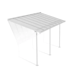 Sierra Pergola Addossata in Alluminio 2.3X4.5 m Bianco-Canopia Online