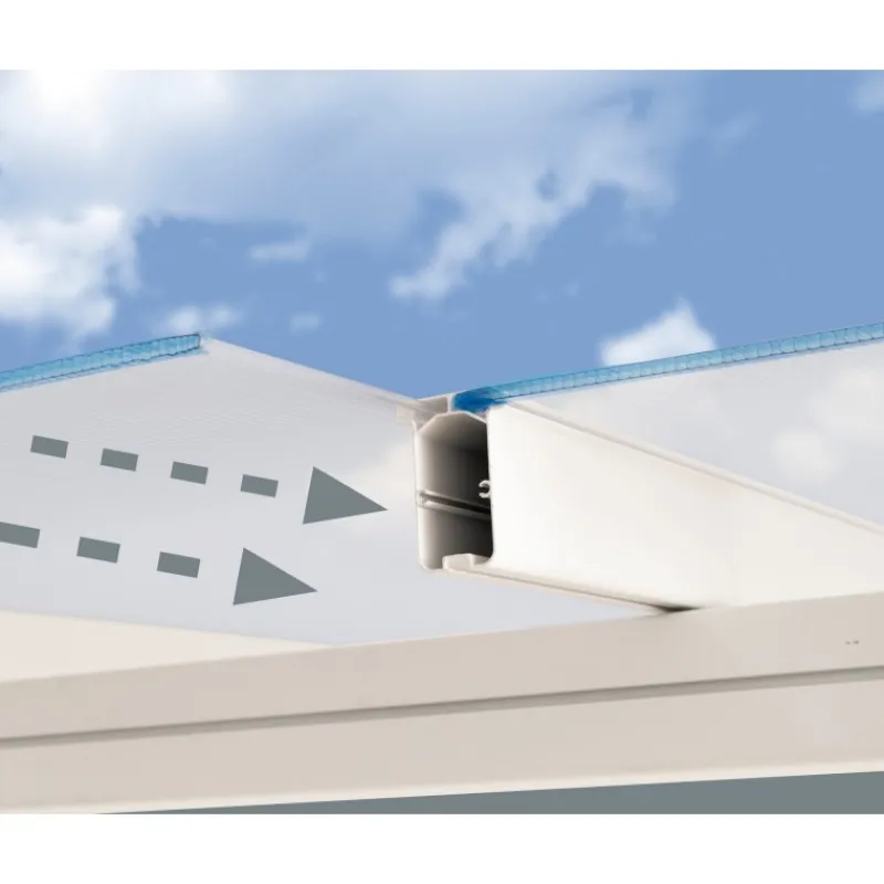 Sierra Pergola Addossata in Alluminio 2.3X4.5 m Bianco-Canopia Online