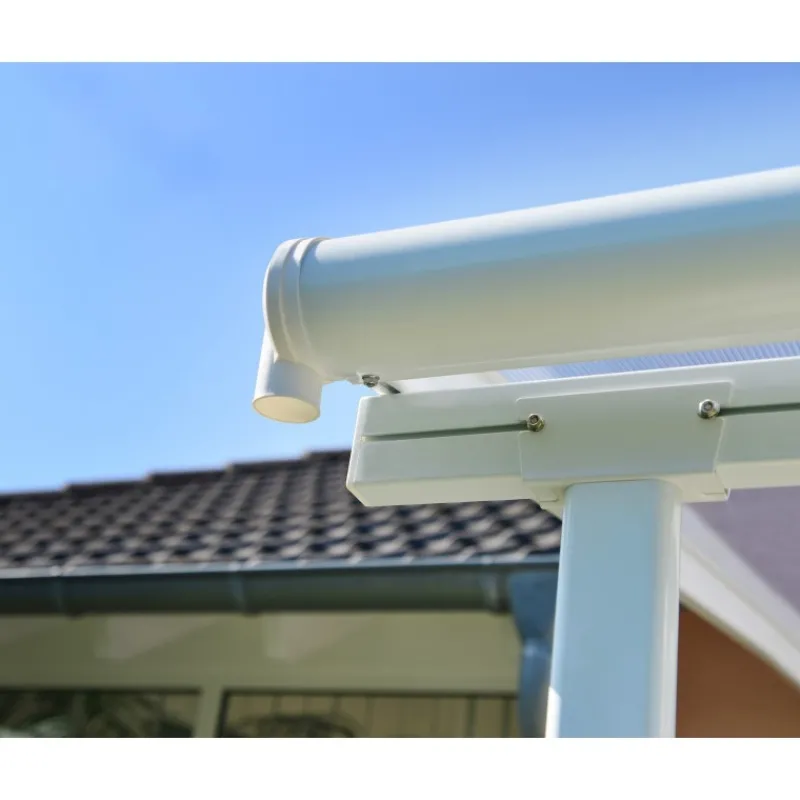 Sierra Pergola Addossata in Alluminio 2.3X4.5 m Bianco-Canopia Online