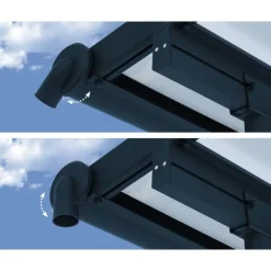 Sierra Pergola Addossata in Alluminio 3X5.6 m Grigio-Canopia Online