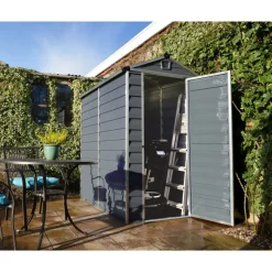 Skylight Casetta Da Giardino in Policarbonato 176X120X203 cm Grigio-Canopia Best