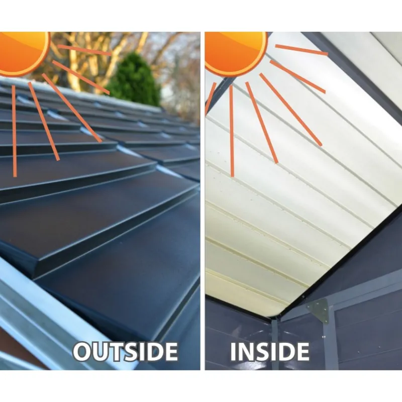 Skylight Casetta Da Giardino in Policarbonato 176X120X203 cm Grigio-Canopia Best