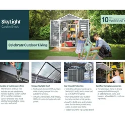 Skylight Casetta Da Giardino in Policarbonato 154X185X217 cm Grigio-Canopia Discount