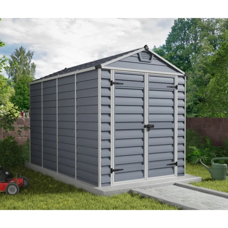 Skylight Casetta Da Giardino in Policarbonato 303X185X217 cm Grigio-Canopia Hot