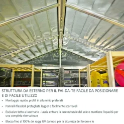 Skylight Casetta Da Giardino in Policarbonato 176X120X203 cm Grigio Scuro-Canopia Sale