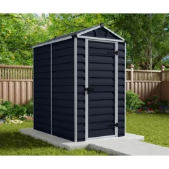 Skylight Casetta Da Giardino in Policarbonato 176X120X203 cm Grigio Scuro-Canopia Online