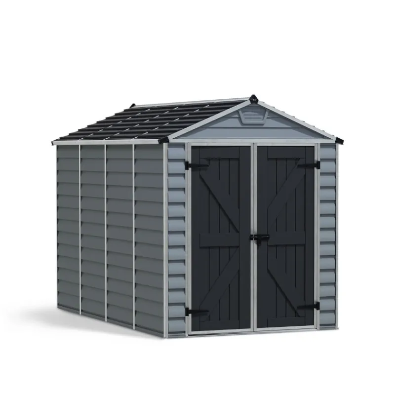 Skylight Casetta Da Giardino in Policarbonato 303X185X217 cm Grigio Deco-Canopia New