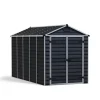 Skylight Casetta Da Giardino in Policarbonato 378X185X217 cm Grigio Scuro-Canopia Clearance