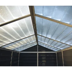 Skylight Casetta Da Giardino in Policarbonato 378X185X217 cm Grigio Scuro-Canopia Clearance