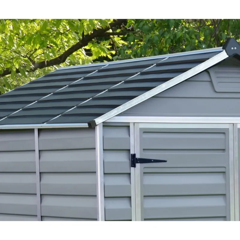 Skylight Casetta Da Giardino in Policarbonato 90X185X217 cm Grigio-Canopia Online