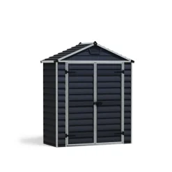 Skylight Casetta Da Giardino in Policarbonato 90X185X217 cm Grigio Scuro-Canopia Discount