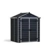 Skylight Casetta Da Giardino in Policarbonato 154X185X217 cm Grigio Scuro-Canopia