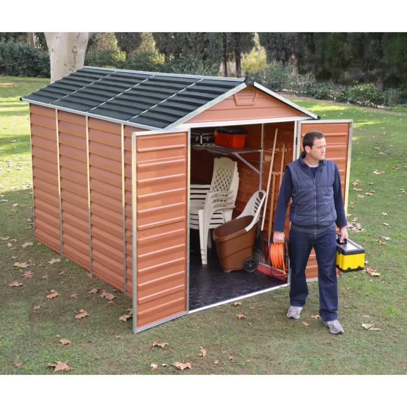 Skylight Casetta Da Giardino in Policarbonato 303X185X217 cm Ambra-Canopia Discount