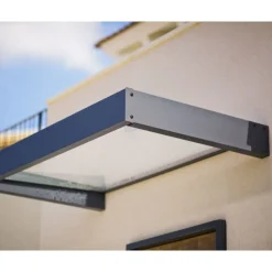 Sophia Pensilina Da Esterno 215X95 cm - Struttura Grigia Pannello Trasparente-Canopia Online