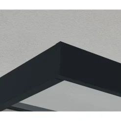 Sophia Pensilina Da Esterno 215X95 cm - Struttura Grigia Pannello Trasparente-Canopia Online