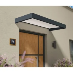 Sophia Pensilina Da Esterno 215X95 cm - Struttura Grigia Pannelli Opal Bianco-Canopia Clearance