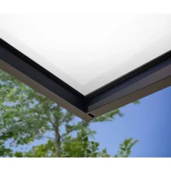 Sophia Pensilina Da Esterno 215X95 cm - Struttura Grigia Pannelli Opal Bianco-Canopia Clearance