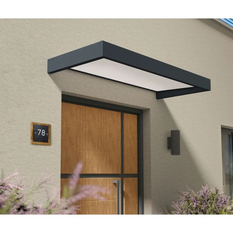 Sophia Pensilina Da Esterno 215X95 cm - Struttura Grigia Pannelli Opal Bianco-Canopia Clearance