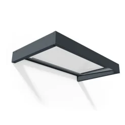 Sophia Pensilina Da Esterno 160X95 cm - Struttura Grigia Pannello Trasparente-Canopia Online