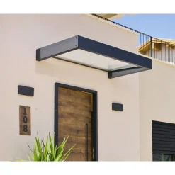 Sophia Pensilina Da Esterno 160X95 cm - Struttura Grigia Pannello Trasparente-Canopia Online