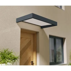 Sophia Pensilina Da Esterno 160X95 cm - Struttura Grigia Pannelli Opal Bianco-Canopia Outlet