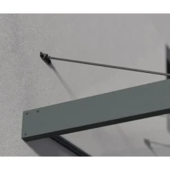 Sophia XL Pensilina Da Esterno 192X140X67 cm - Struttura Grigia Pannello Trasparente-Canopia Clearance