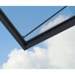 Sophia XL Pensilina Da Esterno 192X140X67 cm - Struttura Grigia Pannello Trasparente-Canopia Clearance