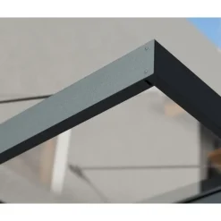 Sophia XL Pensilina Da Esterno 472X140X67 cm - Struttura Grigia Pannello Trasparente-Canopia New