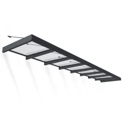 Sophia XL Pensilina Da Esterno 750X140X67 cm - Struttura Grigia Pannello Trasparente-Canopia Hot