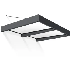 Sophia XL Pensilina Da Esterno 190X140 cm - Struttura Grigia Pannelli Opal Bianco-Canopia Sale