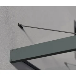 Sophia XL Pensilina Da Esterno 565X140X67 cm - Struttura Grigia Pannello Trasparente-Canopia New